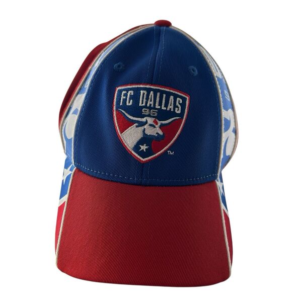 FC Dallas 96 MLS Adidas Small/Medium Adult Fitmax 70 Hat Cap Blue/Red/White - Picture 2 of 13
